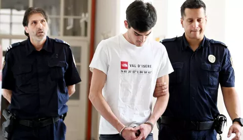 Rijeka 11.06.2025.Niko Zbasnik izricanje presude na Zupanijskom sudu Rijeka slucaj prometne nesrece u tunelu Pecine u kojoj su poginule dvije osobeFoto Marko Gracin