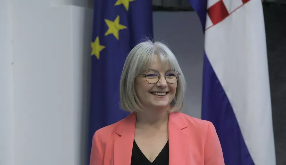 Zagreb.12.6.2025. Sjednica Odbora za pravosuđe Hrvatskog sabora, na čijem je dnevnom redu, između ostalog, izbor predsjednika/predsjednice Vrhovnog suda RH.Na slici Sandra Artuković Kunšt.Foto HINA/ Tomislav Pavlek/ tp