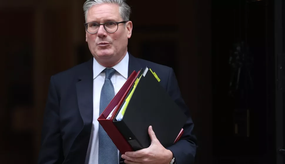 epa12154763 British Prime Minister Keir Starmer leaves for Prime Minister's Questions from Downing Street in London, Britain, 04 June 2025. EPA/NEIL HALL