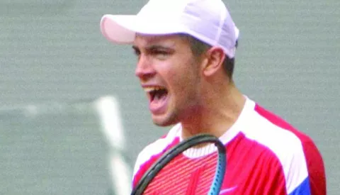 02.02.2018., Osijek - DAVIS CUP - Borna Ćorić - Peter PolanskyFoto: Zeljko Sepic