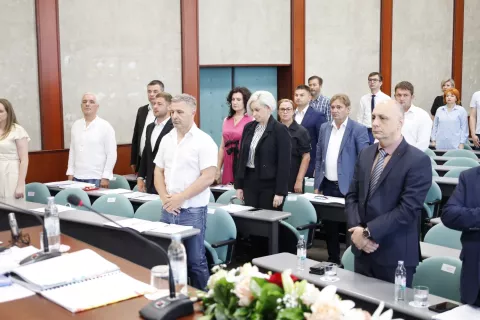 VINKOVCI - KONSTITUIRAJUĆA SJEDNICA,U Skupštini VSŽ-a 37 vijećnika, Dalibor Šandrk predsjednik16. 6. 2025.