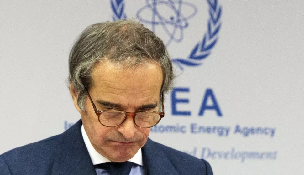 epa12178491 Director General of the International Atomic Energy Agency (IAEA), Rafael Mariano Grossi, attends the IAEA Board of Governors meeting held at the IAEA headquarters, United Nations seat, in Vienna, Austria, 16 June 2025. EPA/ALEX HALADA