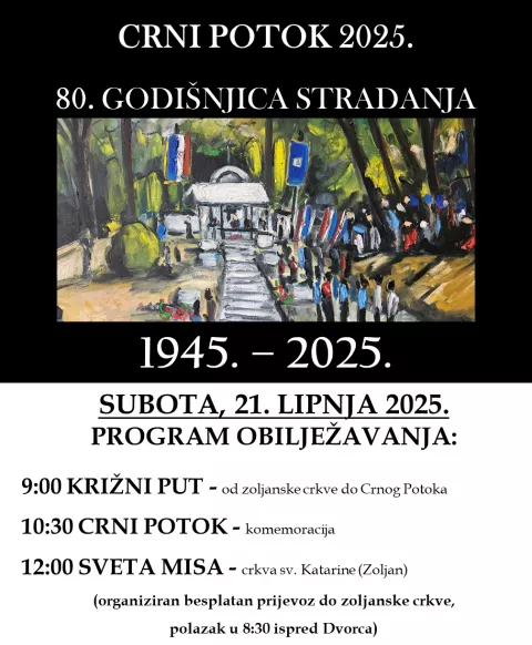 U subotu komemoracija kod Spomen-područja Crni potok