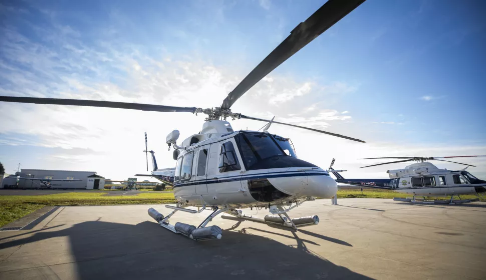 Zagreb, 17.12.2024. - Potpredsjednik Vlade i ministar unutarnjih poslova Davor Božinović razgledao je dva novoisporučena vi&scaron;enamjenska helikoptera Subaru Bell 412EPX. foto HINA/ Daniel KASAP/ dk