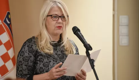 5.12.2024., KIC Veleposlanstva BiH, Zagreb, Hrvatska - Predstavljanje knjige "Krojacica", autorice Ines Kajic Bubalo. Elma Kovacevic-Bajtal, veleposlanica BiH u Hrvatskoj. Photo: Josip Mikacic/PIXSELL