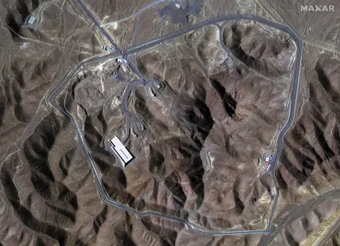 epa12190793 A handout satellite image made available by Maxar Technologies shows an overview of the Fordo underground uranium enrichment facility before the US airstrikes, in Iran, 20 June 2025 (issued 22 June 2025). The US forces struck three of Iran's key nuclear sites: Natanz, Isfahan and Fordo (Fordow), US President Trump announced on 21 June. EPA/MAXAR TECHNOLOGIES HANDOUT MANDATORY CREDIT: SATELLITE IMAGE 2025 MAXAR TECHNOLOGIES -- THE WATERMARK MAY NOT BE REMOVED/CROPPEDHANDOUT EDITORIAL USE ONLY/NO SALES