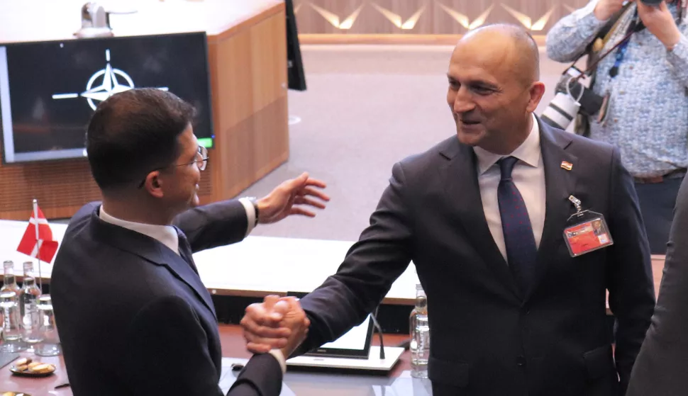 Bruxelles, 5.6.2025.- Sastanak ministara obrane NATO-a na kojem je sudjelovato potpredsjednik Vlade i ministar obrane Ivan Anu?i?. foto HINA/ MORH/ ua