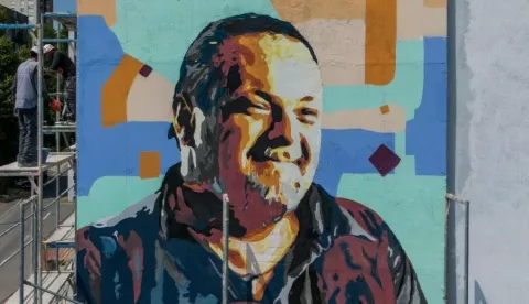 Mural u Sisku posvećen Damiru Kukuruzoviću 