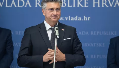 Zagreb, 10.06.2025. - Predsjednik Vlade Andrej Plenković primio je polaznike Ljetne škole Domovina.Na fotografiji Andrej Plenković.foto HINA/ Edvard ŠUŠAK