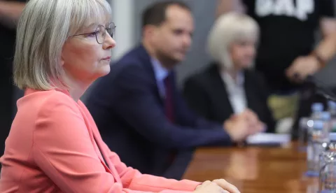 Zagreb.12.6.2025. Sjednica Odbora za pravosuđe Hrvatskog sabora, na čijem je dnevnom redu, između ostalog, izbor predsjednika/predsjednice Vrhovnog suda RH.Na slici Sandra Artuković Kunšt.Foto HINA/ Tomislav Pavlek/ tp