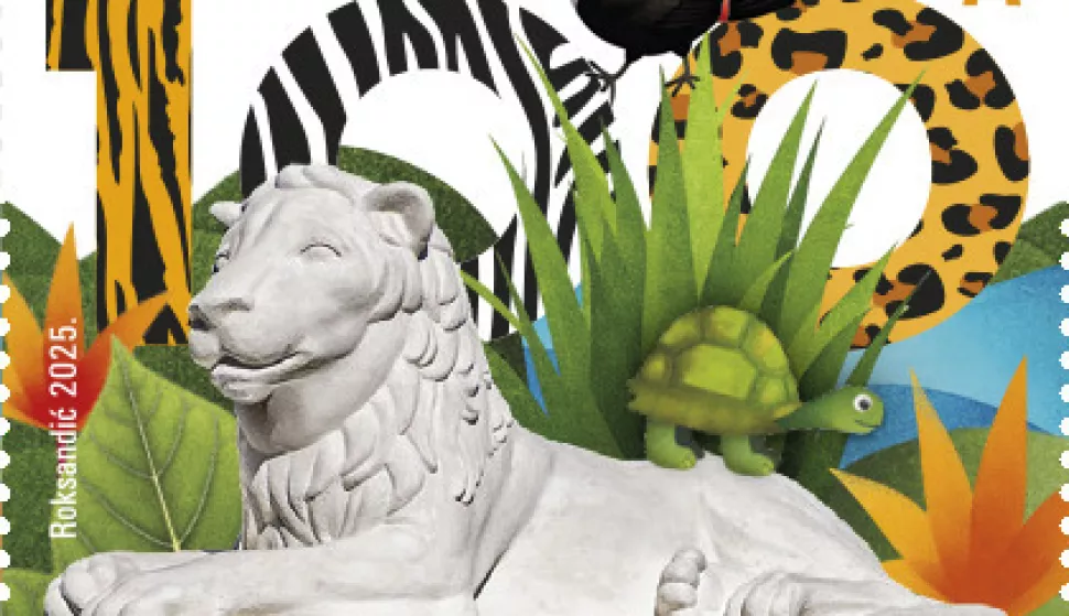 Zagreb, 14.06.2025 - Uoči 100. godišnjice osnutka Zoološkog vrta Grada Zagreba izdana je poštanska marka posvećena tom velikom jubileju, a Hrvatska pošta za marku je izabrala grafičko rješenje koje povijest Vrta povezuje s njegovim suvremenim zadaćama, priopćeno je u subotu iz HP-a.foto HINA/ HP/ ds