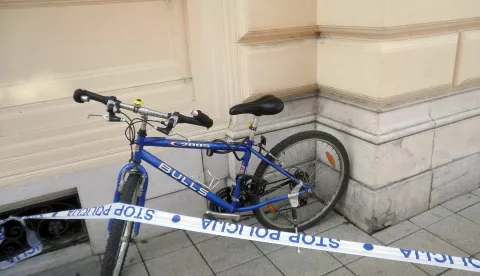 Moj bicikl ilustracija biciklist nesreća biciklom