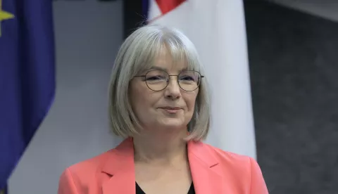 Zagreb.12.6.2025. Sjednica Odbora za pravosuđe Hrvatskog sabora, na čijem je dnevnom redu, između ostalog, izbor predsjednika/predsjednice Vrhovnog suda RH.Na slici Sandra Artuković Kunšt.Foto HINA/ Tomislav Pavlek/ tp