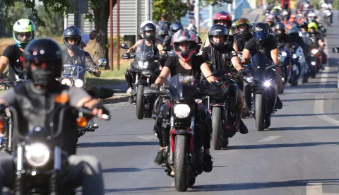 Osijek, 28. 06. 2025., Moto defile, Moto susreti Osijek, bajkeri, defile bajkera SNIMIO BRUNO JOBST