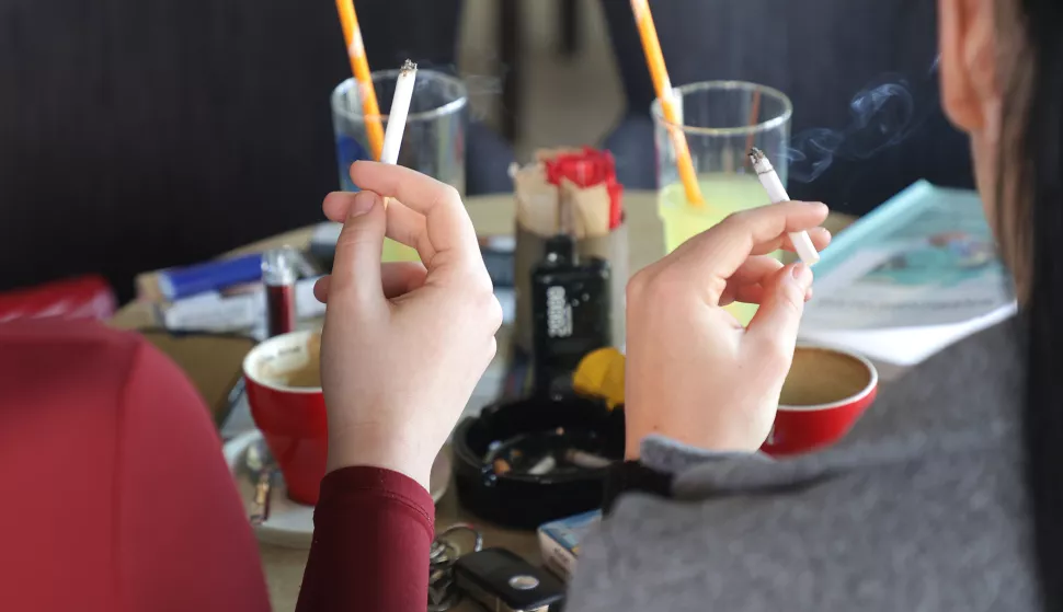 Osijek, 20. 02. 2025., Donji grad, pušenje; ugositeljski objekt; zabrana pušenjaSNIMIO BRUNO JOBST