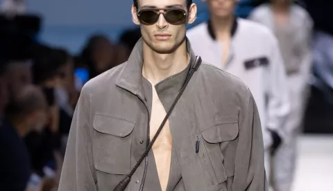 Giorgio Armani fashion show at Milan Fashion Week Men's Collection Spring Summer 2026. Milan (Italy), June 23rd, 2025 (Photo by Matteo Rossetti/Mondadori Portfolio/Sipa USA) Photo: Mondadori Portfolio/SIPA USA