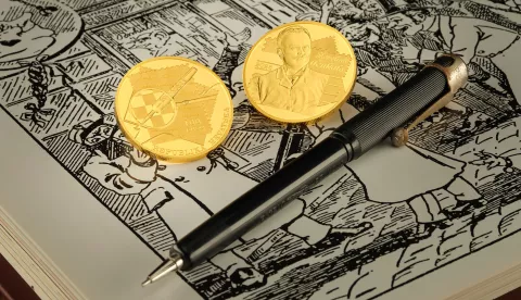 ZAGREB, 30. lipnja 2025. (Hina) - HNB izdaje zlatnu i srebrnu numizmatičku kovanicu "Inovacije Slavoljuba Penkale", u sklopu serije numizmatičkih kovanica "Hrvatski inovatori", s prigodnim motivima kojima se predstavlja hrvatski inovator Slavoljub Eduard Penkala, čije je prezime postalo sinonim za kemijske olovke na hrvatskom jeziku.