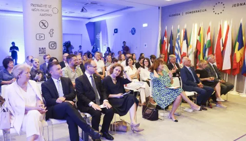 Zagreb, 30.06.2025. - Konferencija "Europa za sve generacije" u povodu 12. godišnjice hrvatskog članstva u EU. foto HINA/ Lana SLIVAR DOMINIĆ/ lsd