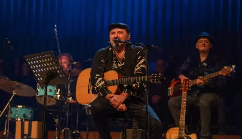 8.2.2025., Zagreb - Zabranjeno pusenje premijerno je odrzalo koncert pred zagrebackom publikom u akusticnoj verziji, kao "Neustekani". Photo: Patricija Flikac/PIXSELL