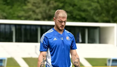 01.07.2023. Brdo kod Kranja, Slovenija - Trening nogometasa GNK Dinamo na ljetnim pripremama u Sloveniji. Petar Bockaj. Photo: Marko Lukunic/PIXSELL