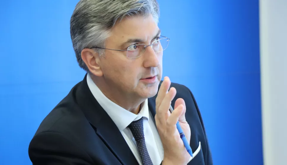 Zagreb 24.06.2025 - Zajedni?ka sjednica Predsjedni?tva i Nacionalnog odbora HDZ-a. Na slici Andrej Plenkovi?.foto HINA/ HDZ/ ik