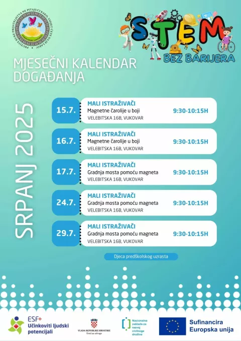 Vukovarski leptirići, STEM radionice, STEM bez barijera