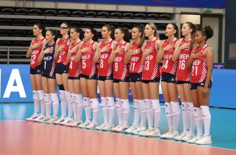 Osijek, 02. 07. 2025., Dvorana Gradski vrt, Svjetsko prvenstvo, odbojka, U19, Hrvatska - Njemačka, reprezentacija HrvatskeSNIMIO BRUNO JOBST