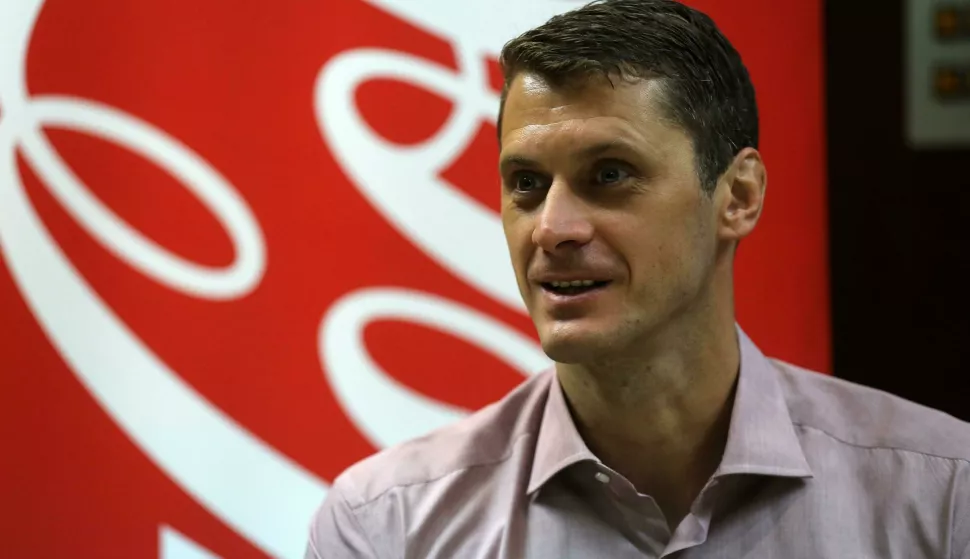 31.08.2022.,Zagreb- Marin Rozic i Josip Sesar odrzali su konferenciju za medije povodom pocetka nove kosarkaske sezone Photo: Zeljko Hladika/PIXSELL