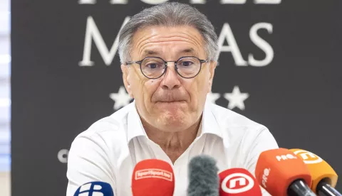 23.06.2025.,Mostar, Bosna i Hercegovina - Konferencija za medije Zdravka Mamica.   Photo: Denis Kapetanovic/PIXSELL