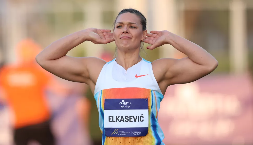 Zagreb, 24.05.2025 - 75. Han?ekovi? memorijal, disk, ?ene. Na slici Sandra Elkasevi? (CRO). foto HINA/ Damir SEN?AR/ ik