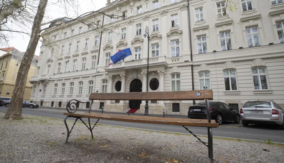 Zagreb, 08.04.2025 - Ured europskog javnog tužitelja (EPPO) u Zagrebu i Ured za suzbijanje korupcije i organiziranog kriminala provode hitne dokazne radnje vezane uz nezakonito kori&scaron;tenje sredstava u Ministarstvu vanjskih i europskih poslova. foto HINA/ Daniel KASAP/ dk
