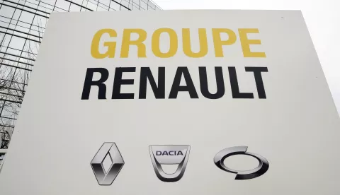 epa07315334 A view of the logo of Renault company headquarters in Boulogne-Billancourt, near Paris, France, 24 January 2019. The board of directors of French car manufacturer Renault met on 24 January to restructure the company's management following the resignation of CEO and Chairman Carlos Ghosn. The board appointed Jean-Dominique Senard as chairman and Thierry Bollore as Chief Executive. According to media reports on 24 January 2019 Carlos Ghosn has resigned as CEO and chairman from Renault. EPA/ETIENNE LAURENT
