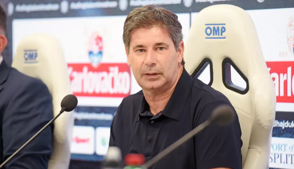 Split - 7.07.2025.- Prestavljen Goran vučević novi sportski direktor Hajduka. foto HINA/ Mario STRMOTIĆ/ms 