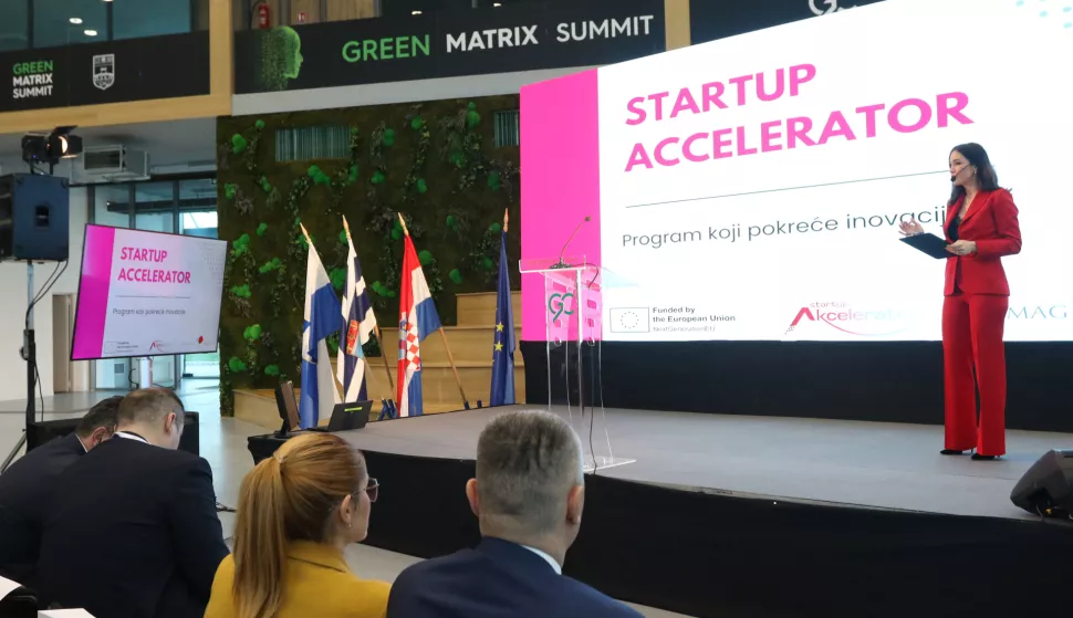 Osijek, 12. 12. 2024, Gospodarski centar, natjecanje najinovativnijih projekata Startup Akcelerator. HAMAG BICRO.snimio GOJKO MITIĆ