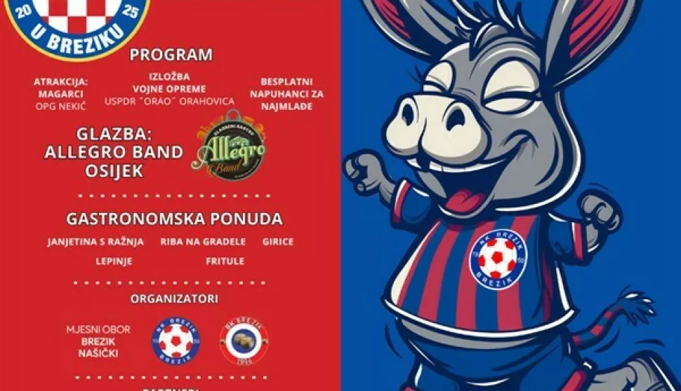 BREZIK NA&Scaron;IČKI - DALMATINSKA VEČER - NAJAVSRPANJ 2025.