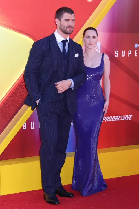 David Corenswet, Rachel Brosnahan 07/07/2025 The World Premiere of Superman held at the TCL Chinese Theatre in Hollywood, CA Photo by Izumi Hasegawa/Hollywood News Wire Inc.  Photo: Izumi Hasegawa/Hollywood News Wire Inc./NEWSCOM