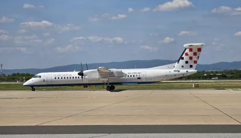 zračna luka zagreb, velika gorica, uzlijetanje zrakopolov croatia airlines let putnici avioprijevoz turizam ilustracija, svibanj 2024.mario mihaljević