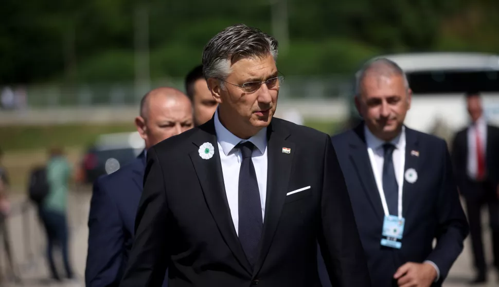 11.07.2025., Potocari, Bosna i Hercegovina - Predsjednik Vlade Republike Hrvatske Andrej Plenkovic na obiljezavanju 30. godisnjice genocida u Srebrenici. Photo: Armin Durgut/PIXSELL