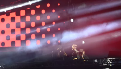 Split - 11.07.2025.- Prva većer na Ultra Europe festivalu. foto HINA/ Mario STRMOTIĆ/ms 