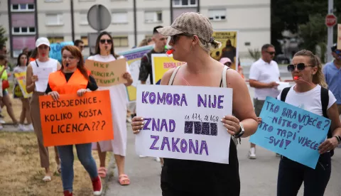 Nedavno su fizioterapeuti održali prosvjed protiv Hrvatske komore fizioterapeuta 