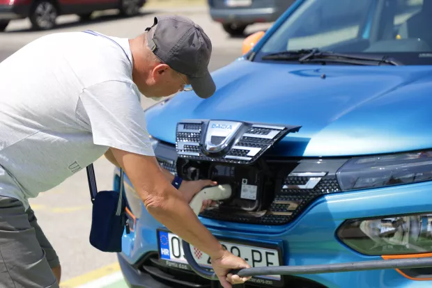 Osijek, 22. 08. 2024., Elen:, punionica, električni automobil, HEP, Ku&scaron;ecSNIMIO BRUNO JOBST