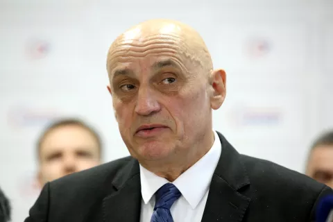 Zagreb, 16.01.2025 - Konferenciju za novinare Domovinskog pokreta Grada Zagreba na kojoj je predstavljen kandidat za zagrebačkog gradonačelnika. Na fotografiji kandidat DP-a za zagrebačkog gradonačelnika Željko Marušić.foto HINA/ Denis CERIĆ /dc