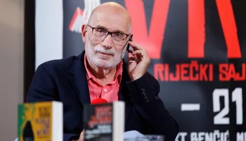 17.9.2024. Rijeka - Literarni labirint ruskog disidenta velika svjetska knjizevna zvijezda i glavni gost festivala, Boris Akunin, predstavit ce svoja djela Pelagija i bijeli buldog i Pelagija i crni monah, u razgovoru s Ivanom Perusko, Igorom Buljanom i Goranom Glamuzinom. Photo: Nel Pavletic/PIXSELL