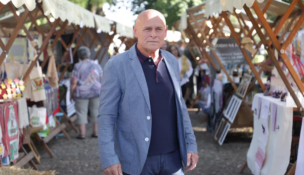 Bilje, 14. 06. 2025., park kod dvorca, etno susreti Bilje, 25. Međunarodni etno susreti, Željko Cickaj - načelnik Općine BiljeSNIMIO BRUNO JOBST