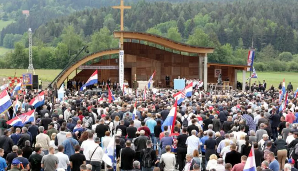 16.05.2015., Bleiburg, Austrija - Komemoracija na Bleiburskome polju povodom 70. godisnjice Bleiburske tragedije. Photo: Zarko Basic/PIXSELL------tri stupca novosti