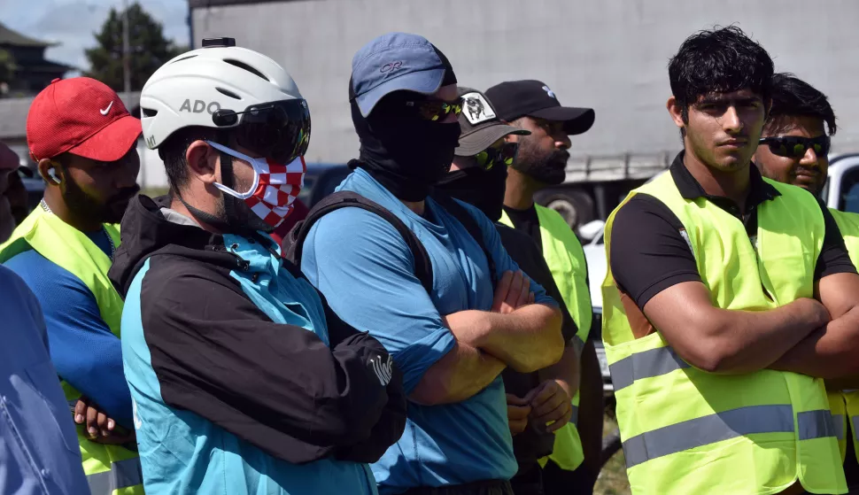 Zagreb, 17.07.2025 (novosti) - Wolt, prosvjed dostavljaca Wolta.foto Davor Kovacevicnovosti