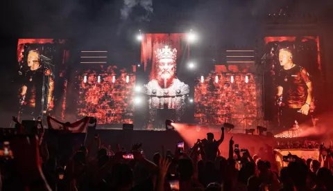 Zagreb, 05.07.2025 - Koncert Marka Perkovića Thompsona na zagrebačkom Hipodromu. Na slici publika ispred pozornice.foto HINA/ Damir SENČAR/ ds