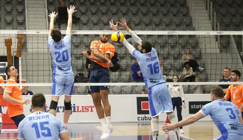 Osijek, 02. 04. 2025., Mala dvorana Gradski vrt, odbojka, Mursa Osijek - Rijeka, uzvrat, uzvratni susret, četvrtfinale prvenstva HrvatskeBRUNO JOBST