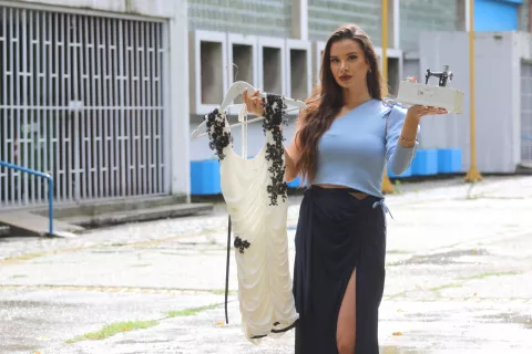 Osijek 17. 07. 2025, Lara Katava.mlada osječka poduzetnica i dizajnerica.snimio GOJKO MIITĆ