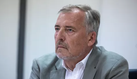 Zagreb, 2.7.2025 - Konferencija za medije o predstavljanju planiranih mjera i kapaciteta zdravstvenog sustava povodom održavanja koncerta Marka Perkovića Thompsona 5. srpnja na Hipodromu. Na slici Krunoslav Capak.Foto Hina/ Dario GRZELJ/ dag